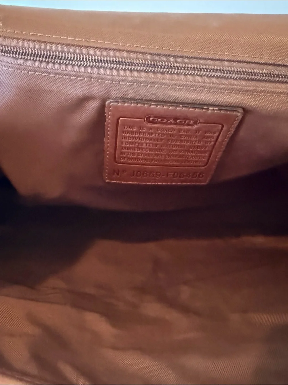 Coach Brown Leather Briefcase with Gold Hardware